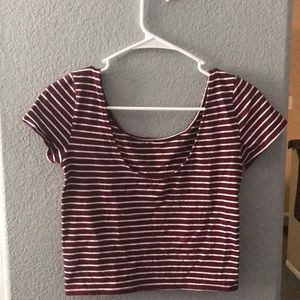 striped crop top